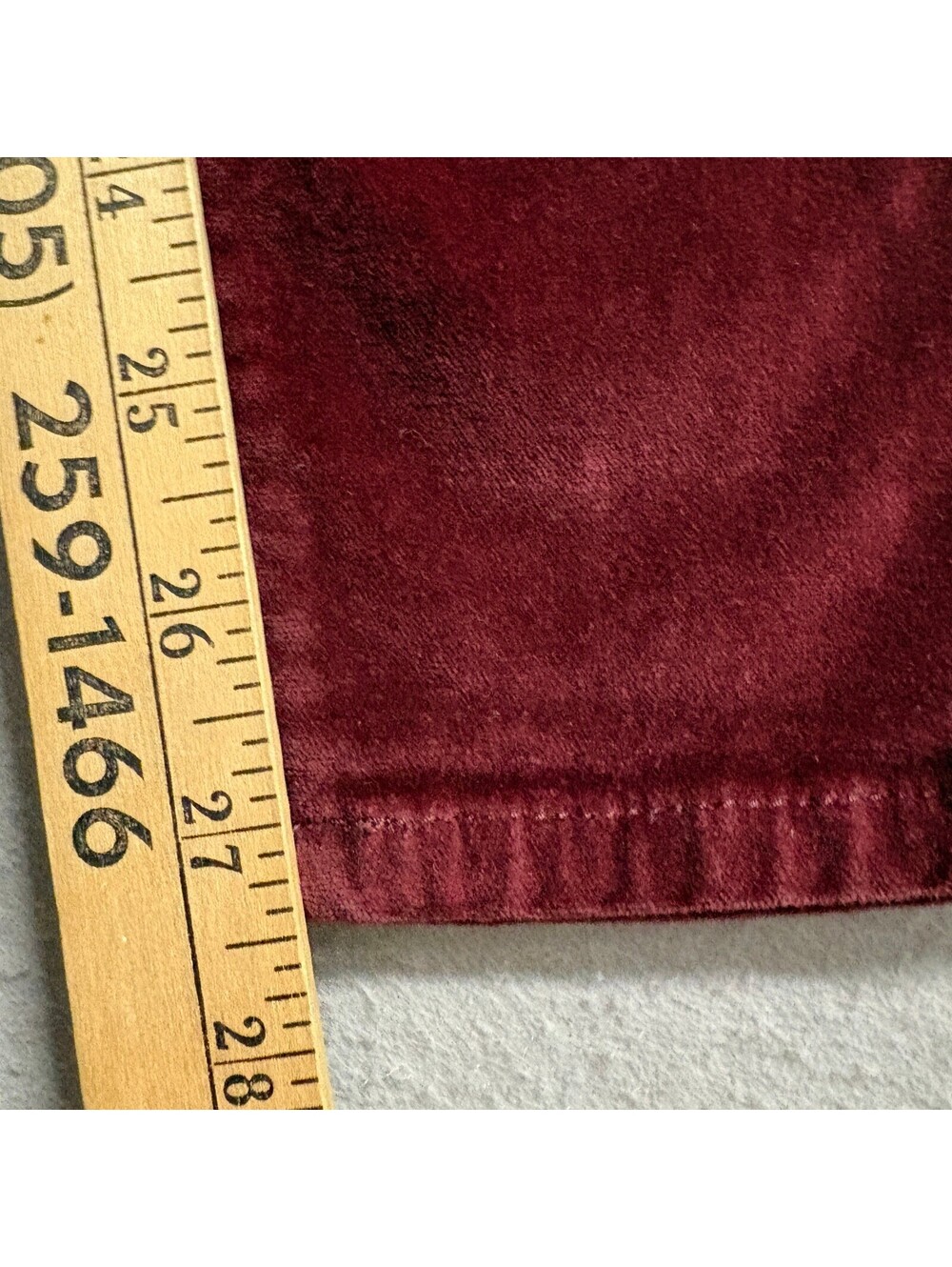 Frame Denim Le High Skinny Velvet Pants Womens 23 Burgundy Pinot Red Corduroy - Picture 8 of 14